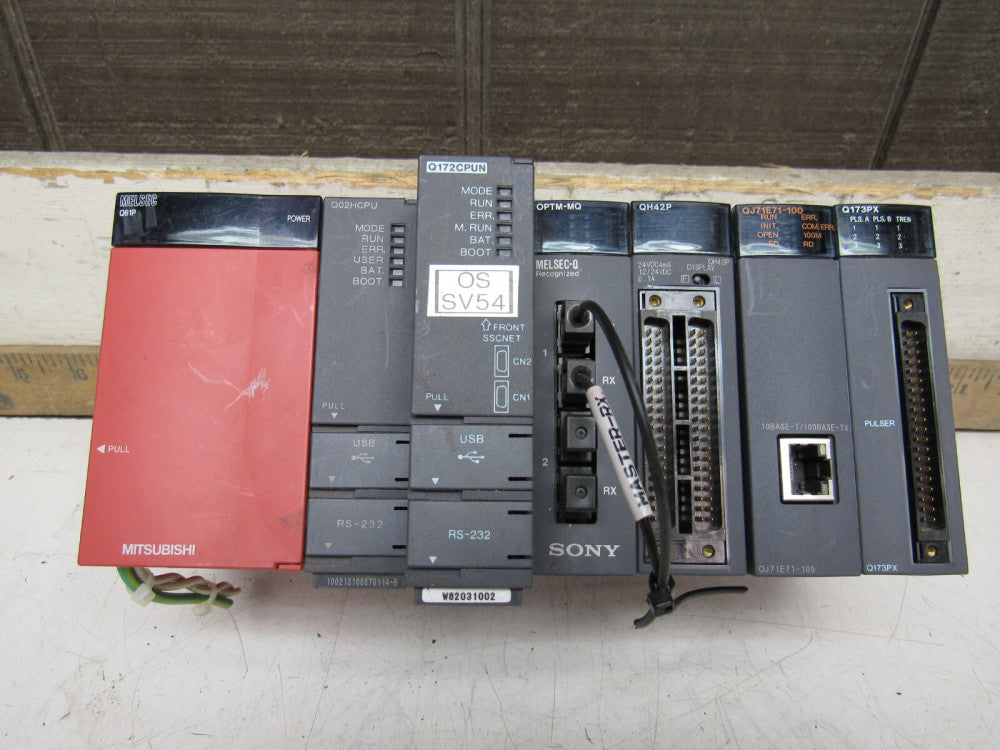 MITSUBISHI MELSEC-Q PLC SYSTEM Q02HCPU Q172CPUN OPTM-MQ QJ71E71-100 Q173PX USED