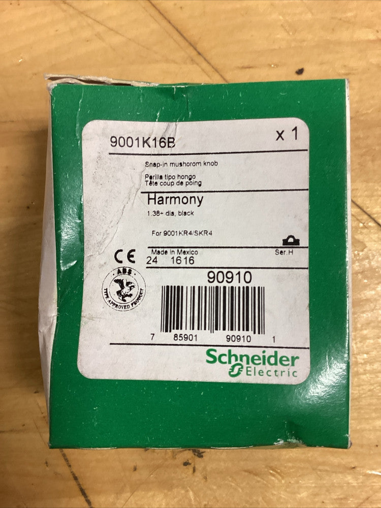 Schneider 9001K16B, BLACK MUSHROOM HEAD W CHROME RING NUT.