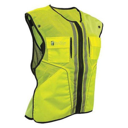 Falltech G5051sm Construction Safety Vest,Lime,S/M