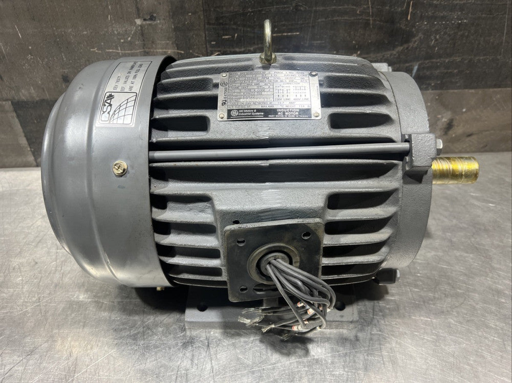 GE 5KE184BC205A 5 Hp AC Motor 230/460 volts 1745 Rpm 3ph 184T Frame Nos Surplus