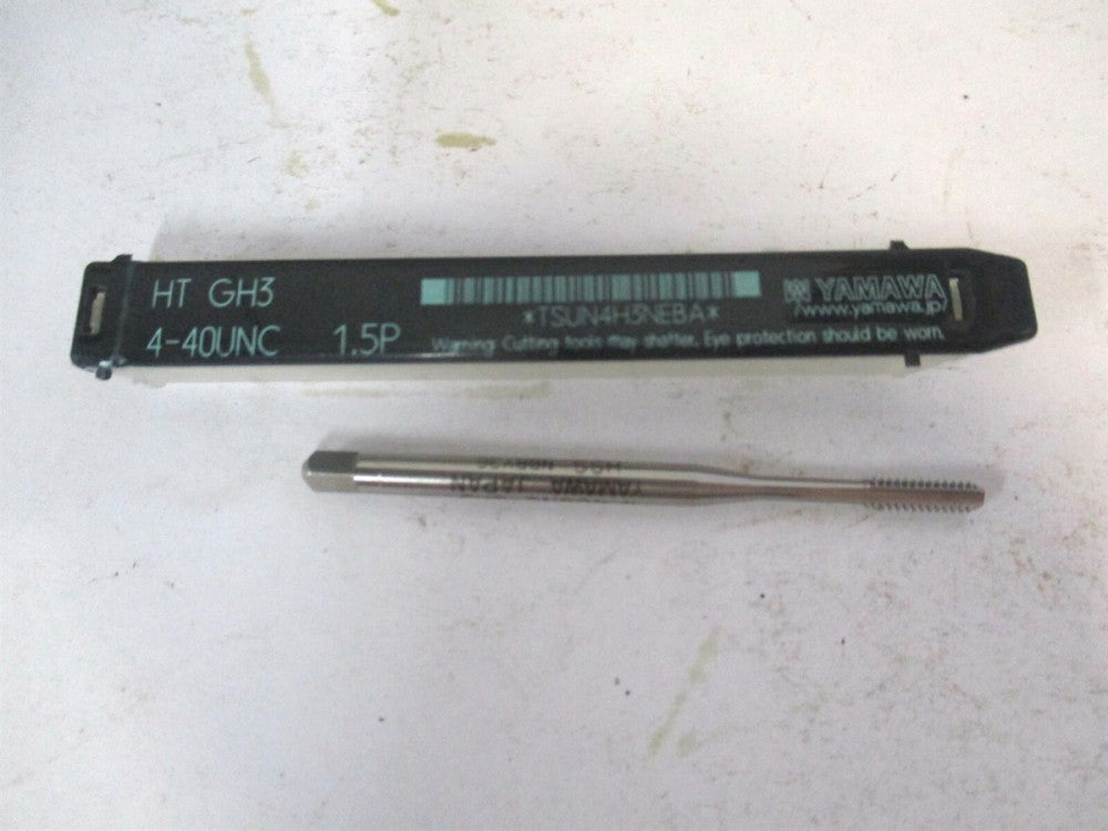 Yamawa (TSUN4H3NEBA) 4-40 UNC HSS RH 3-Flute Bright Finish Spiral Bottoming Tap