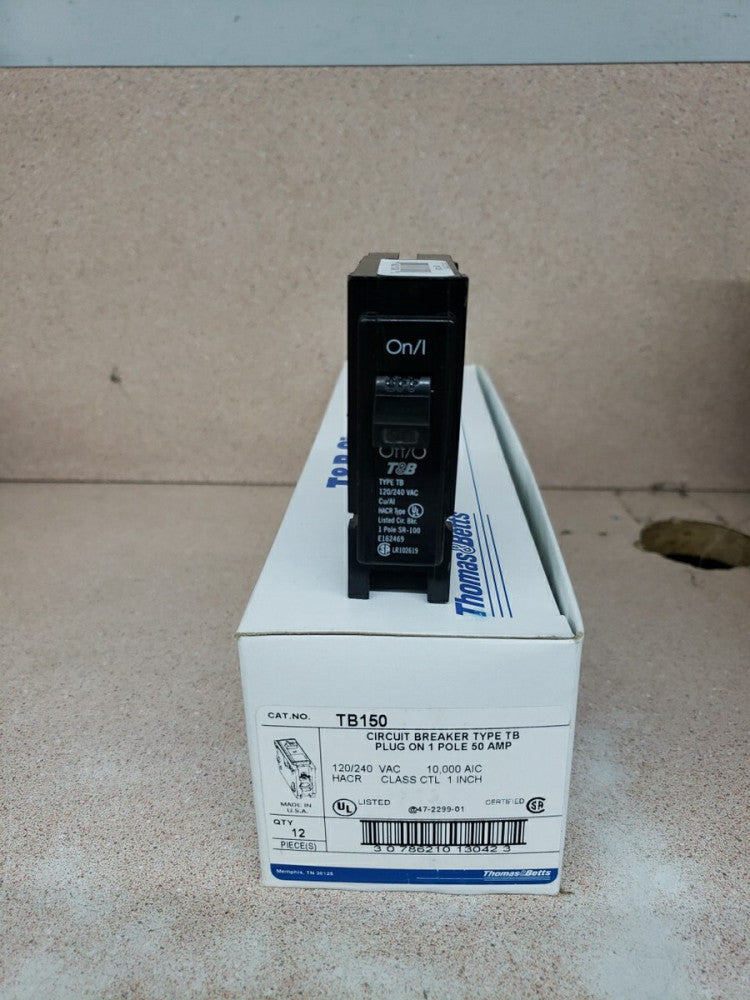 1) New! TB150 Thomas & Betts 1Pole 50A Circuit Breaker