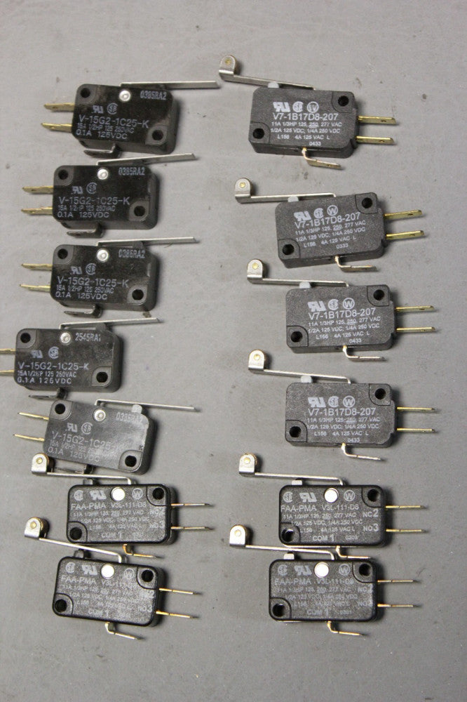 LOT OF 13 UNUSED MICRO SWITCHES MICROSWITCH VARIOUS