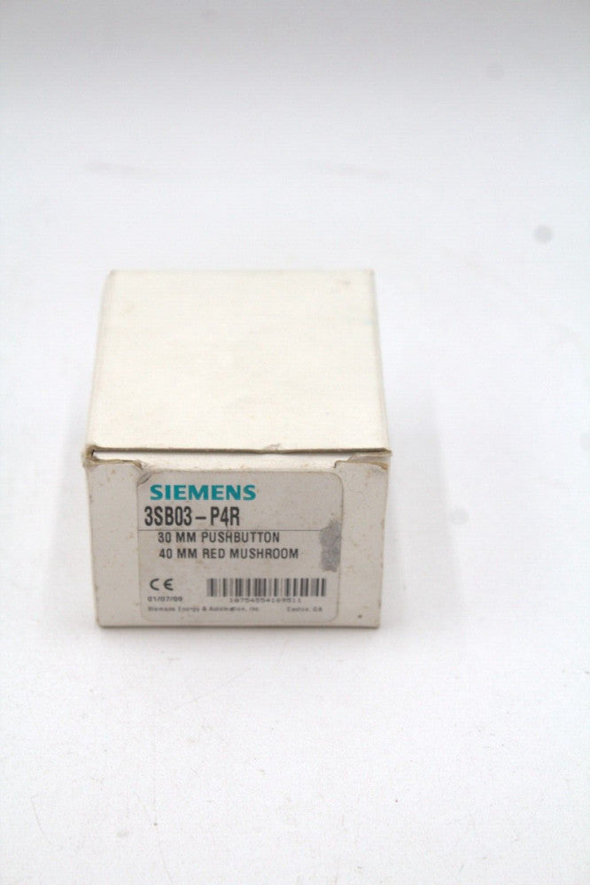 SIEMENS 3SB03-P4R 30MM PUSH BUTTON 40MM RED MUSHROOM