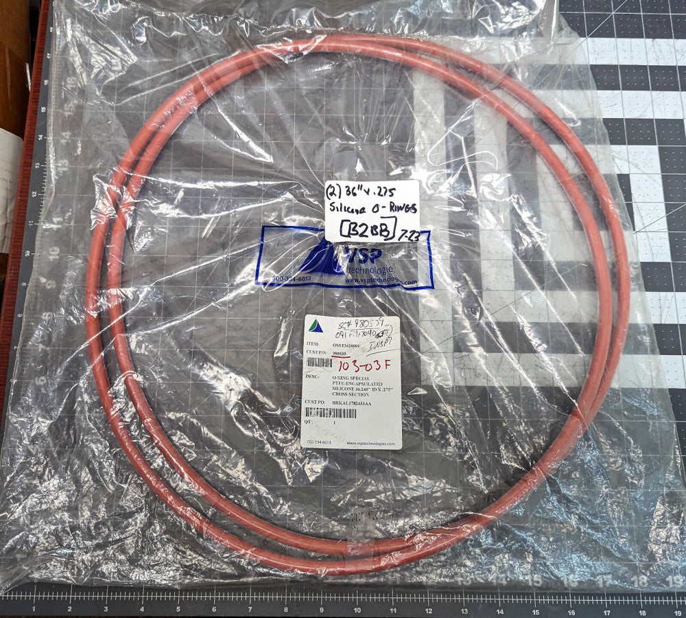 (2) 17” x .275” VSP PTFE-ENCAPSULATED VSP SILICONE O-RINGS [B2BB]