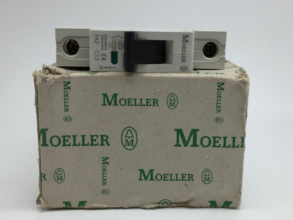 NEW Moeller FAZ-C13 1-Pole Circuit Breaker 13A, 277-480VAC, 5KA 