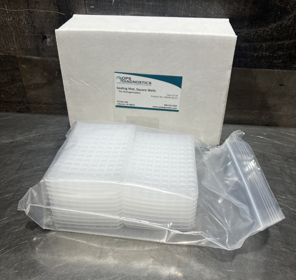OPS DIAGNOSTICS SEALING MATS FOR 96 DEEP WELL PLATE, SQUARE WELLS. 22 Count