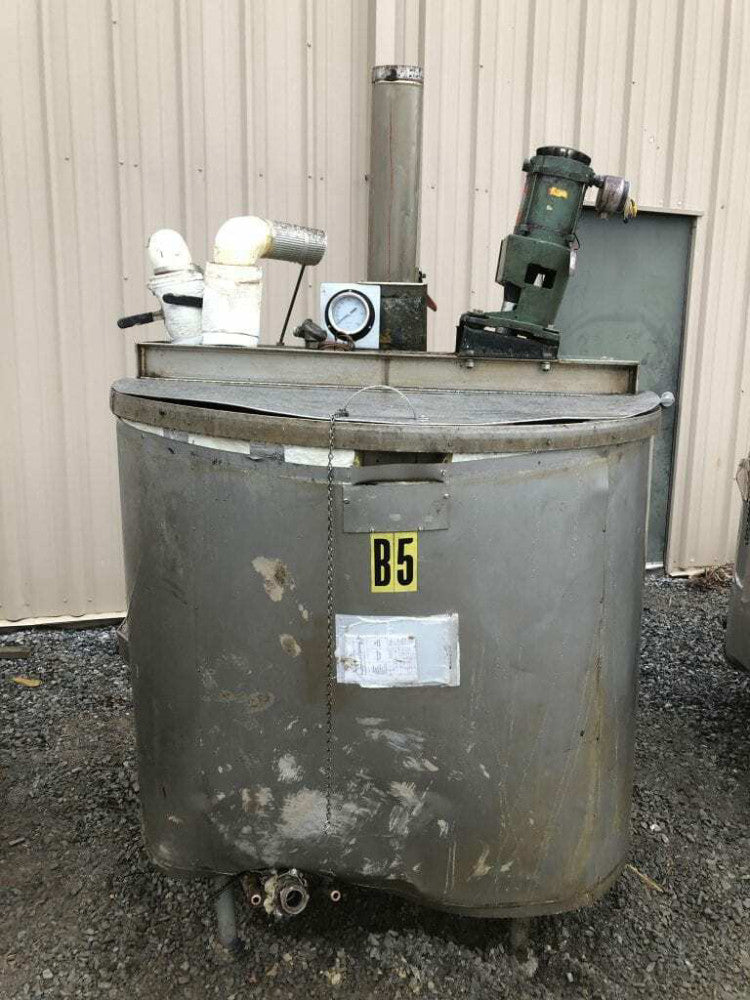 200 Gallon Stainless Steel Insulated Mixing Tank w/ Lightnin XJQ-30 Agitator 3PH