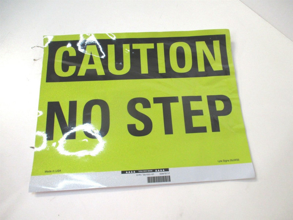 Lyle (U4-1553-RD_14X10) 10" x 14" No Step Caution Yellow/Black Safety Sign