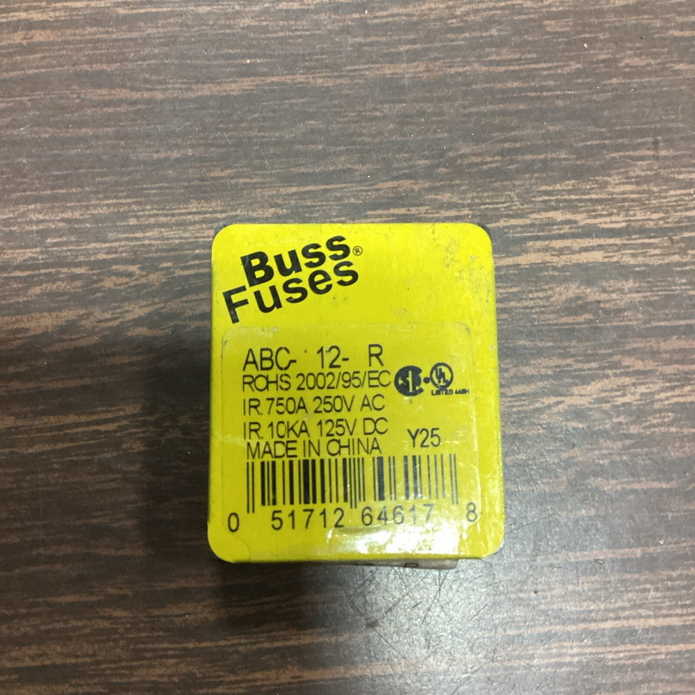 BUSS FUSE BUSSMAN ABC-12-R 12A, 4 Pieces