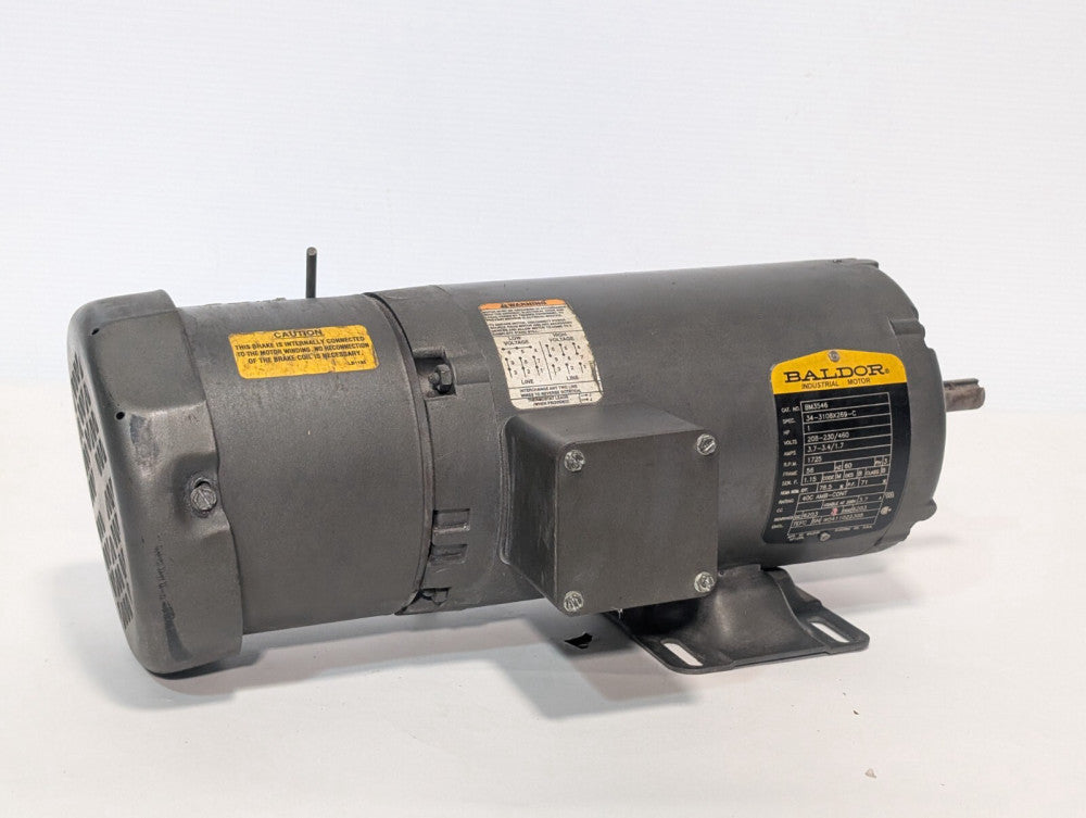 Baldor BM3546 Brake Motor, 1hp, 1725rpm, 3Ph, 60Hz, 56, 3426M, TEFC, SF 1.15