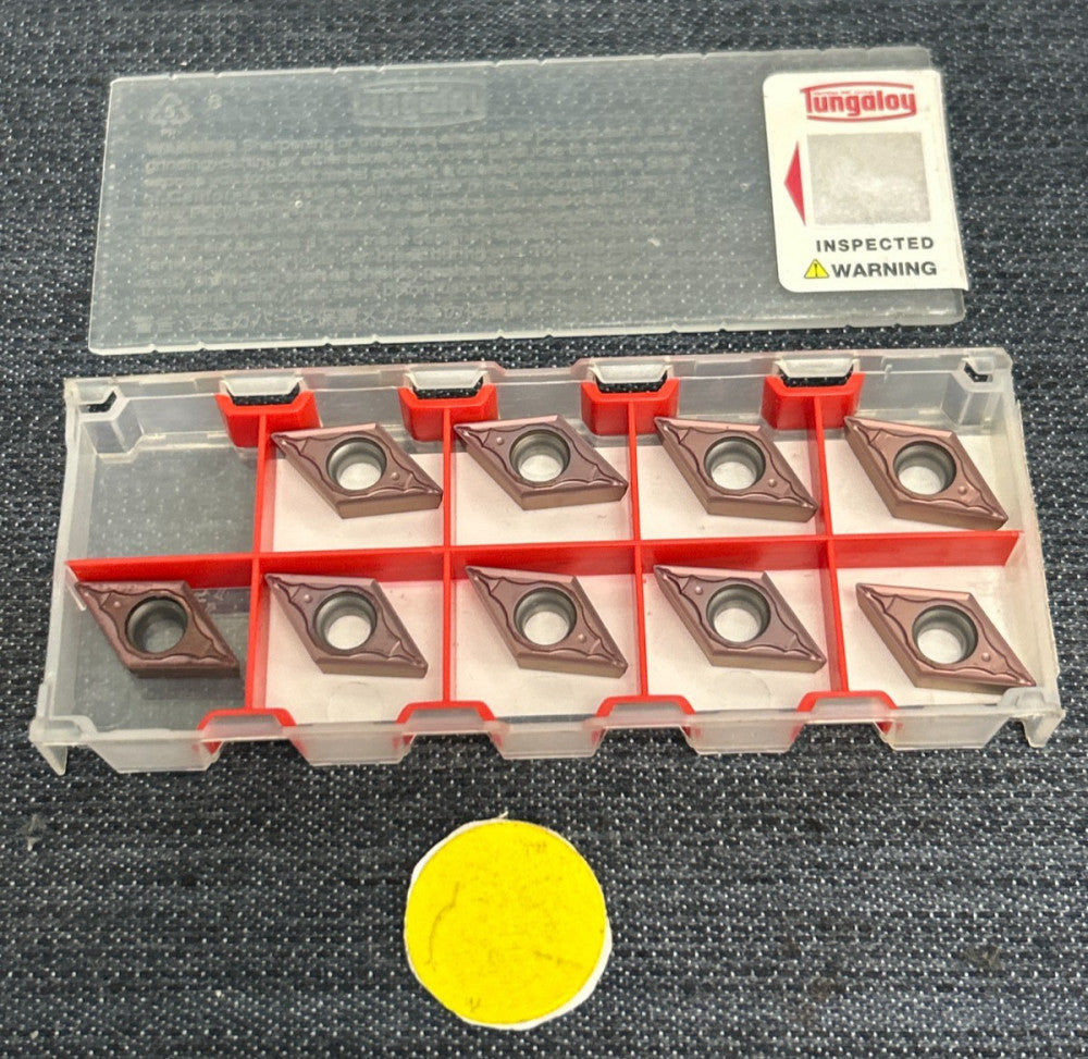 TUNGALOY CARBIDE TURNING INSERT DCMT11T304-PS AH6225  LOT OF 9
