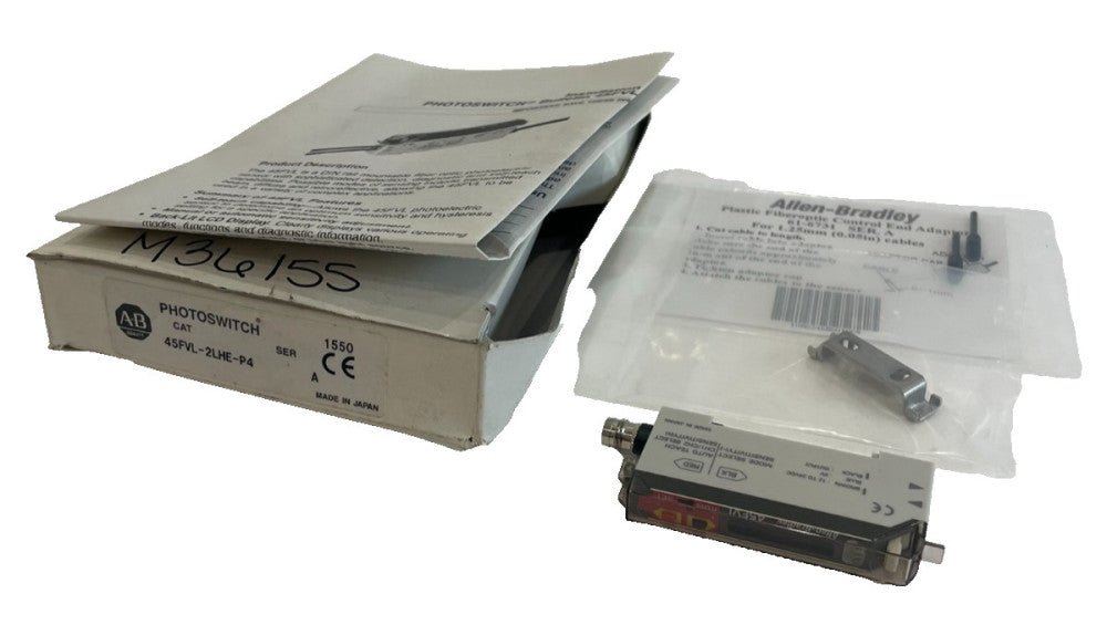 ALLEN BRADLEY 45FVL-2LHE-P4 FIBER OPTIC SENSOR 45FVL2LHEP4 NEW, SURPLUS