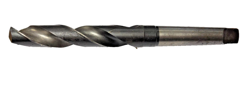 UNION TWIST #3 MORSE TAPER SHANK DRILL BIT, SIZE 1.007", OAL 10-1/4"