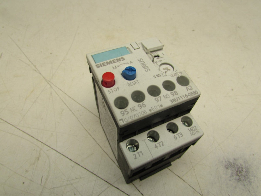 SIEMENS SIRIUS OVERLOAD RELAY 3RU1116-0EB0 .28-0.4A 600VAC XLNT CONDITION M/O!!