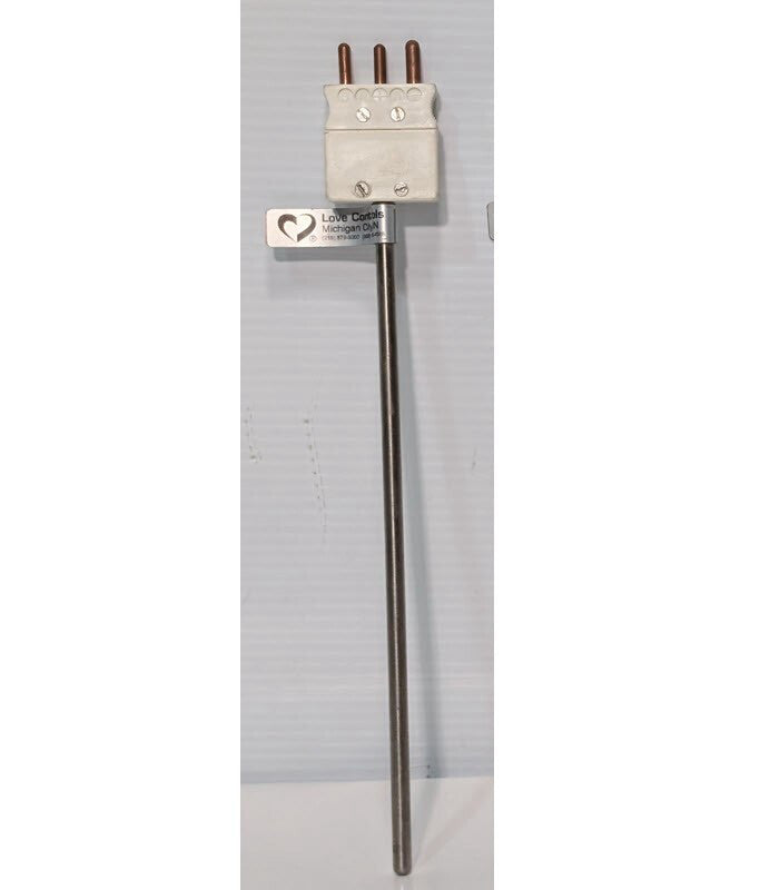 Loves Controls Resistance Temperature Detector (RTD) Probe, 9" Probe Shaft