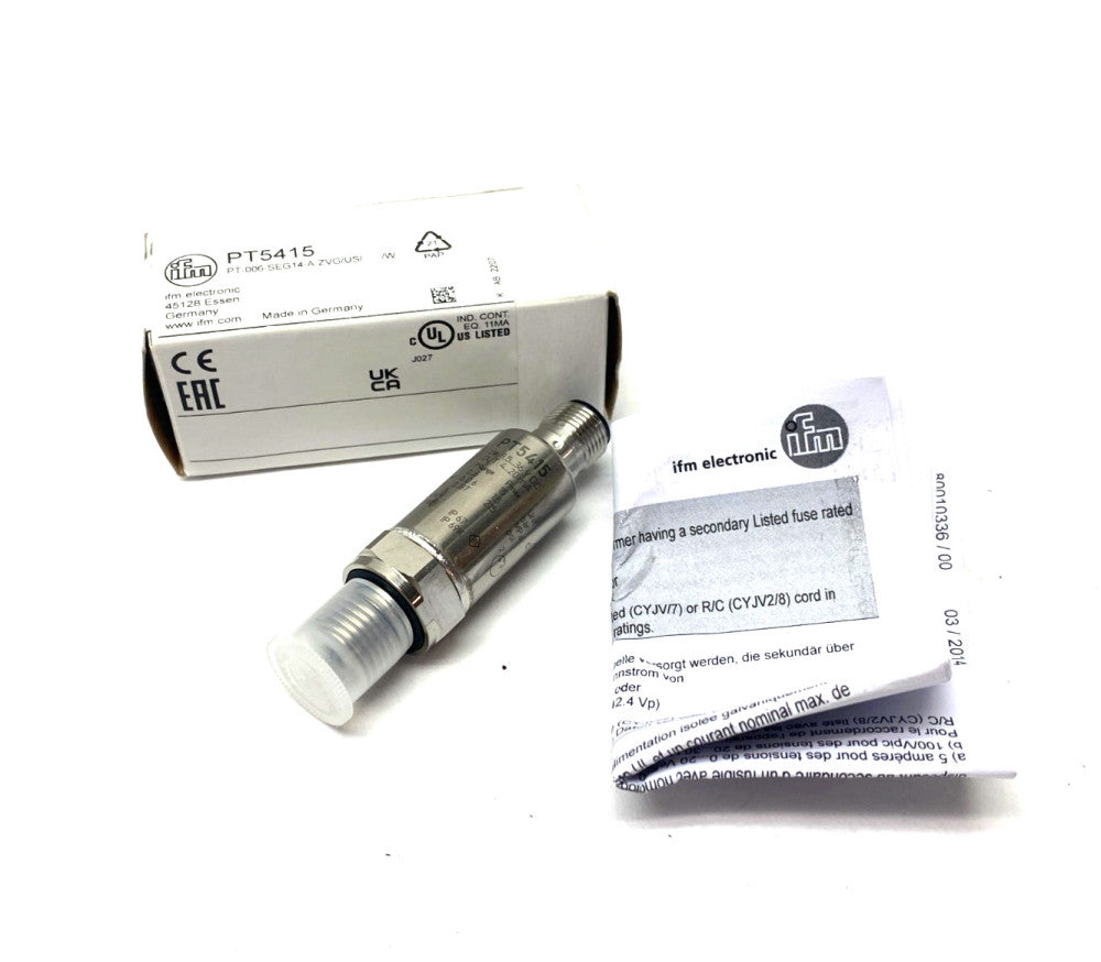 Ifm PT5415 Pressure Transmitter PT-006-SEG14-A-ZVG/US/ /W