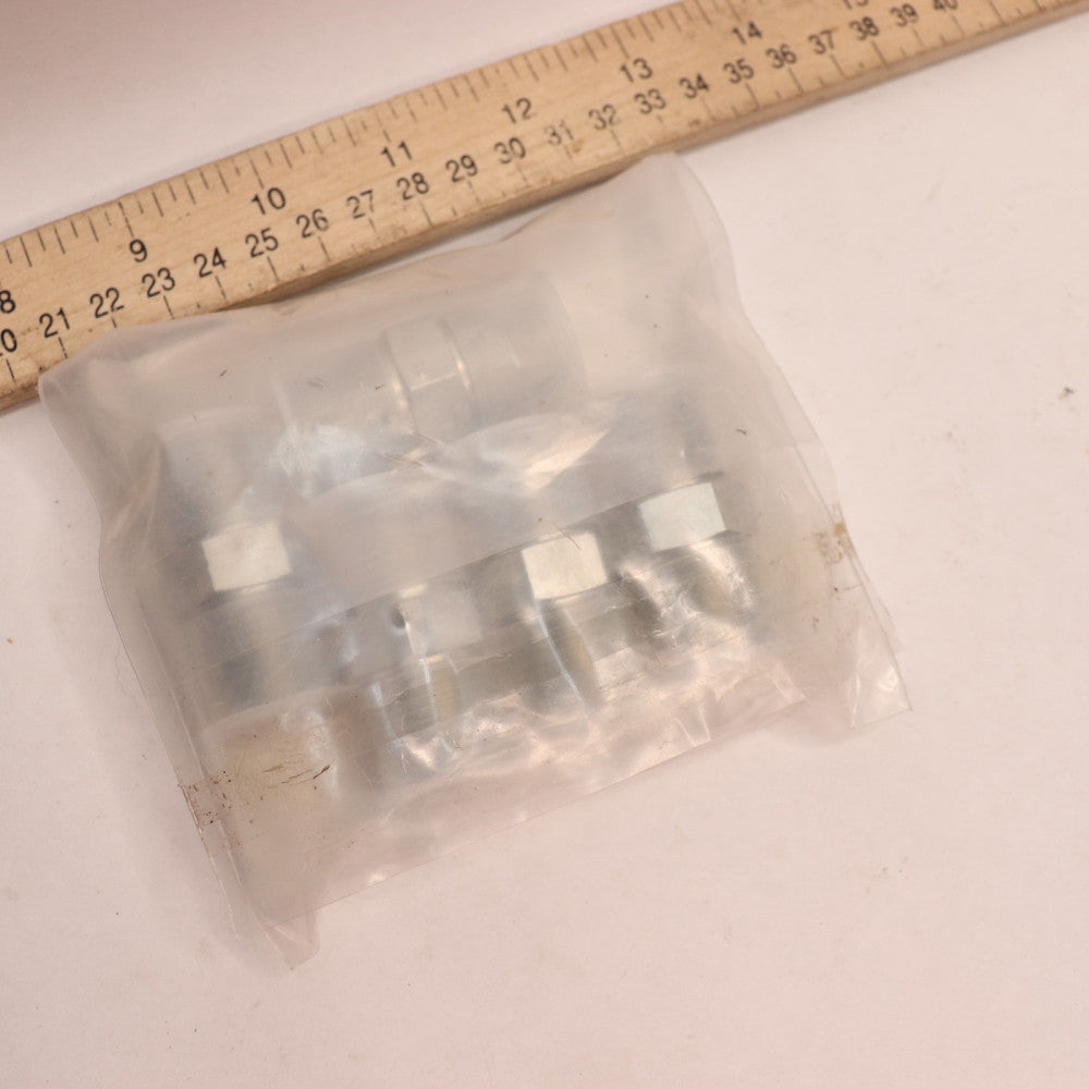 (5-Pk) Parker Pipe Fitting and Port Adapter Steel 1/2-14 1/2 FF-S