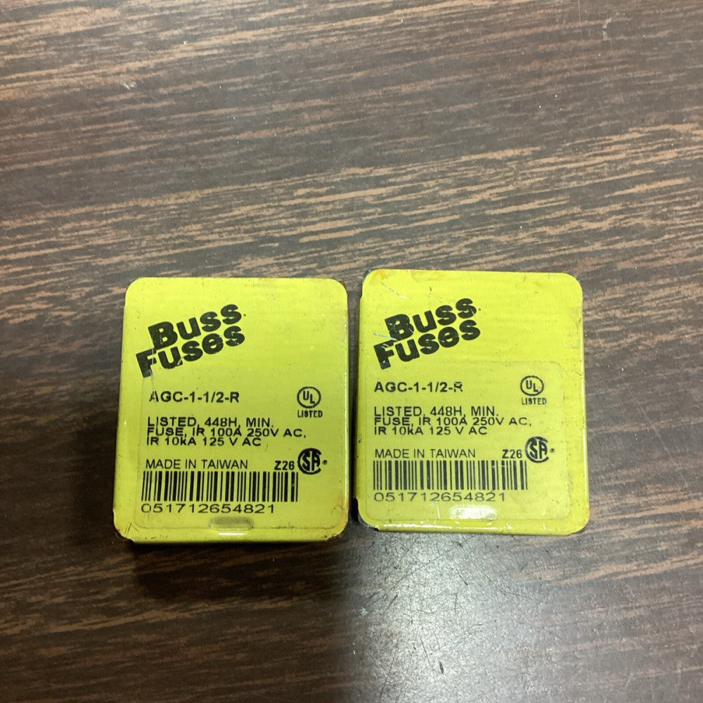 Buss Fuses AGC-1-1/2-R Mini Fuse, Pack Of 10
