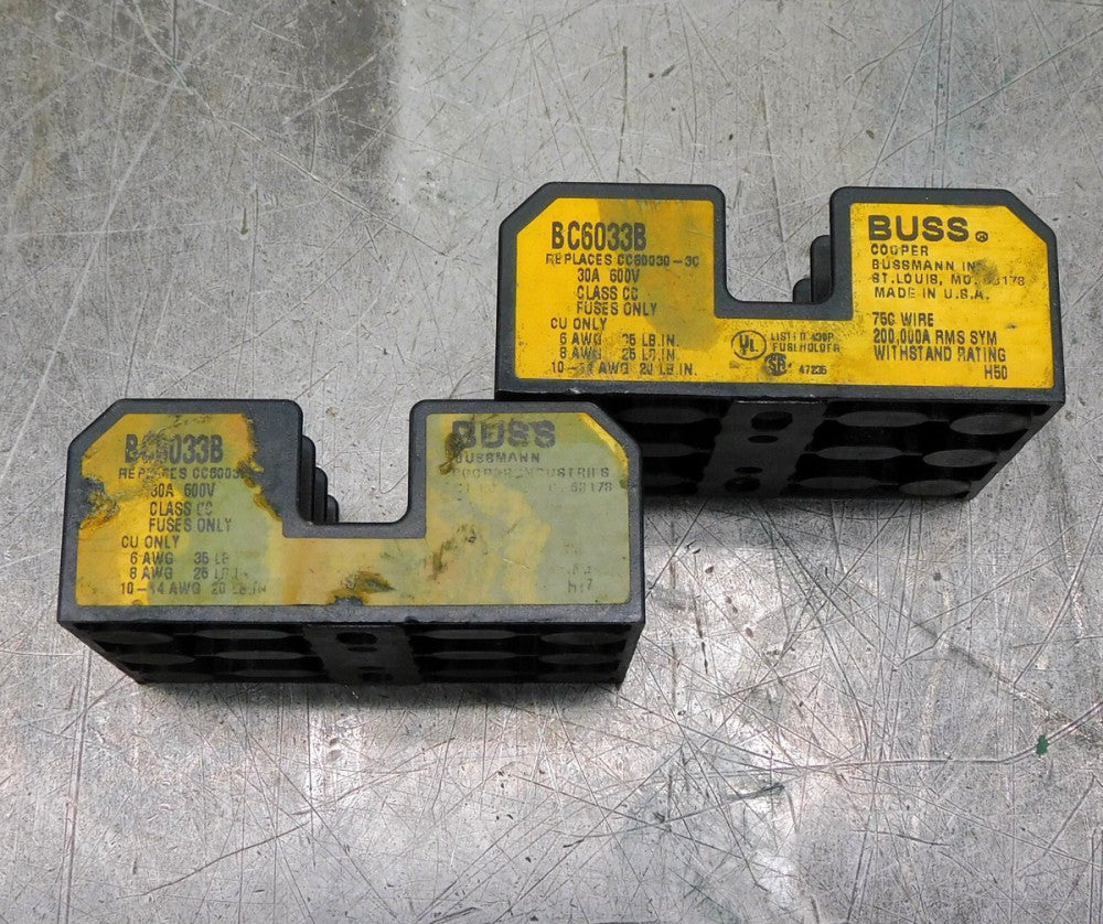 Cooper Bussmann BC6033B Fuse Holder 30A 600V Lot of Two (2)