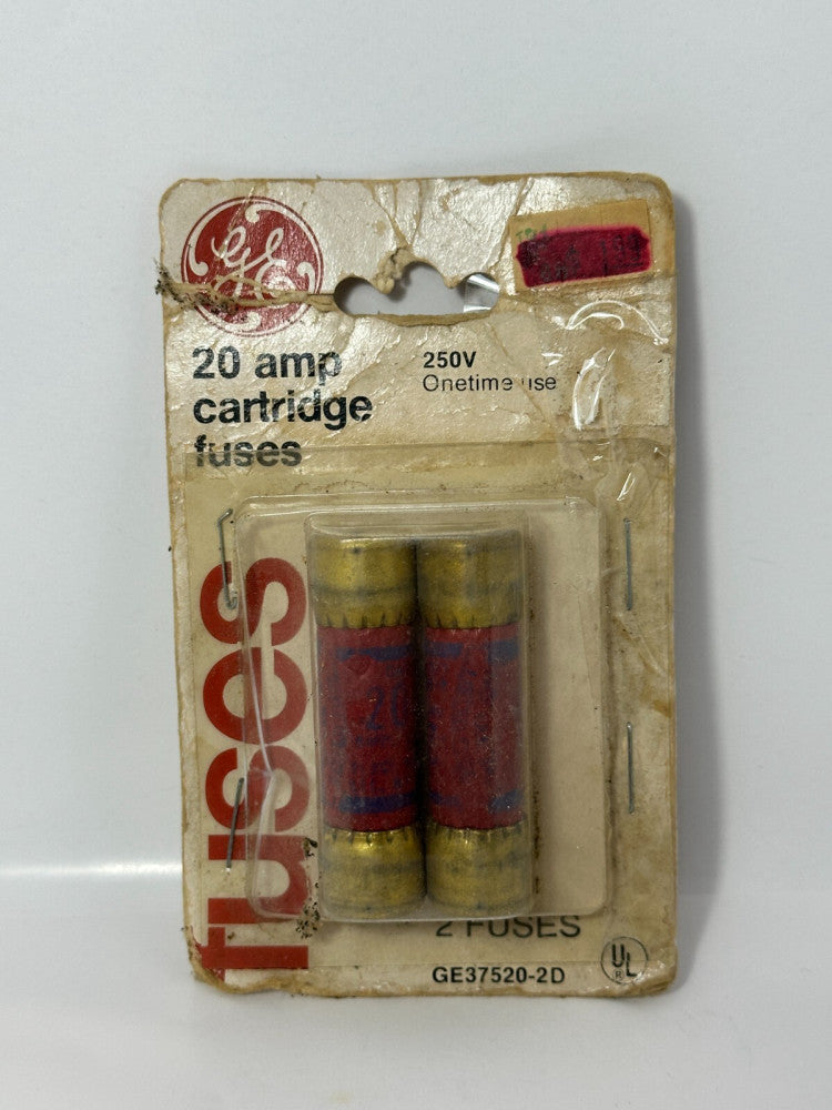 2-Pack GE 20A Cartridge Fuses GE37520-2D