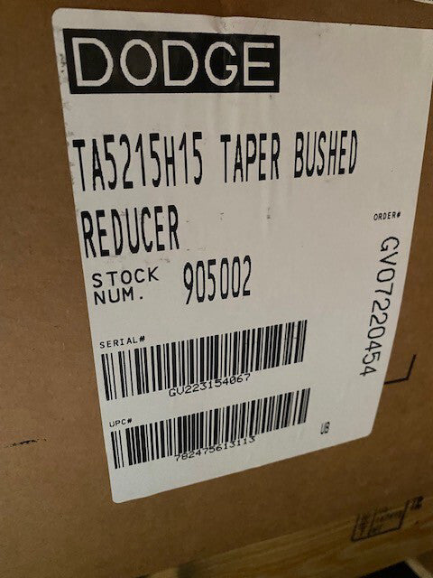 DODGE 905002 TA5215H15 TAPER BUSHED REDUCER (NEW)