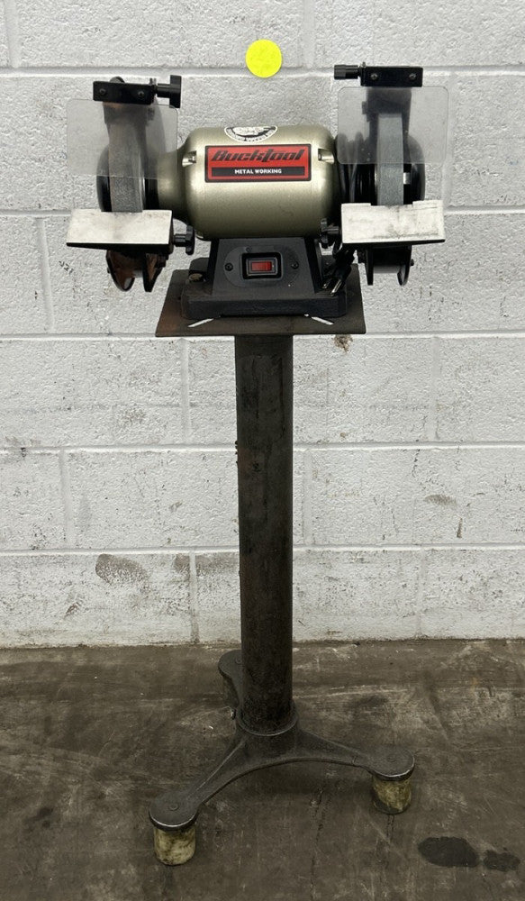 BUCKTOOL  8" BENCH GRINDER MODEL TLG-200L5  4.8A  3600RPM  ON STAND