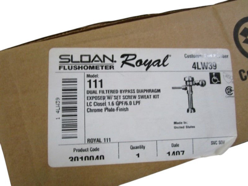 SLOAN DUAL FILTERED BYPASS DIAPHRAGM 4LW39 NSMP