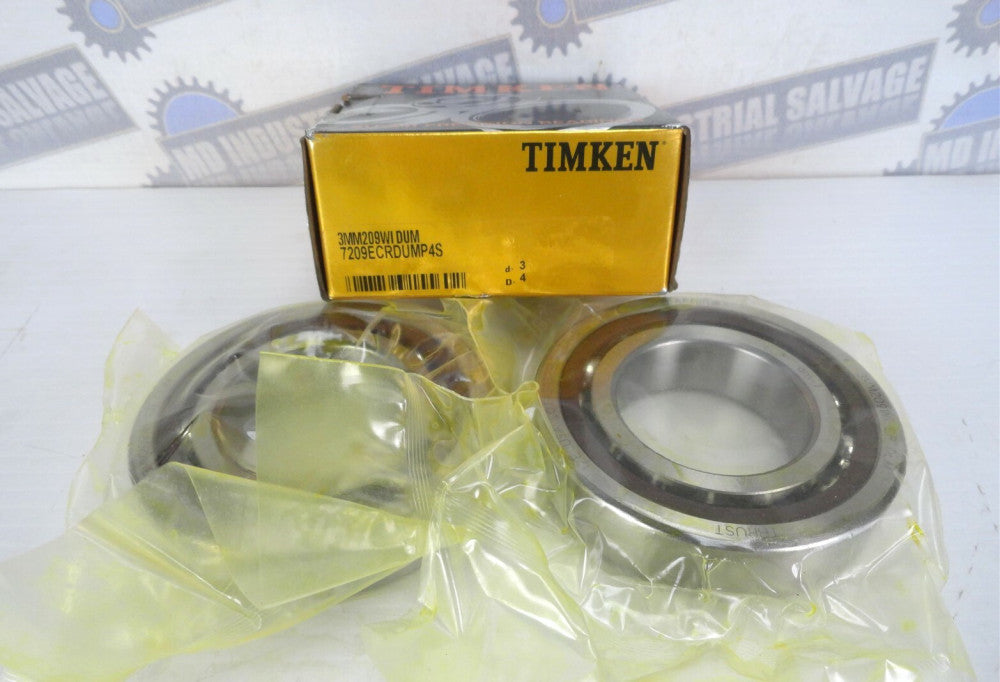 TIMKEN - 3MM209WI DUM Precision Angular Contact Bearings, 45 x 85 x 19mm (NEW)