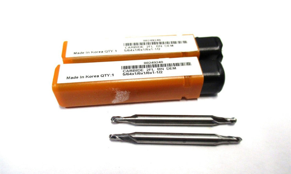 NEW (88249248) 5/64 x 1/8 x 1/8 x 1-1/2 2-Flute DE RH Carbide Ball End Mill