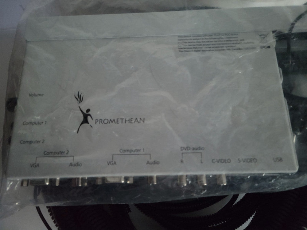 Promethean AcitivBoard+2 Wallbox w/ VGA USB Video Audio Cables PRM-WALLBOX-001