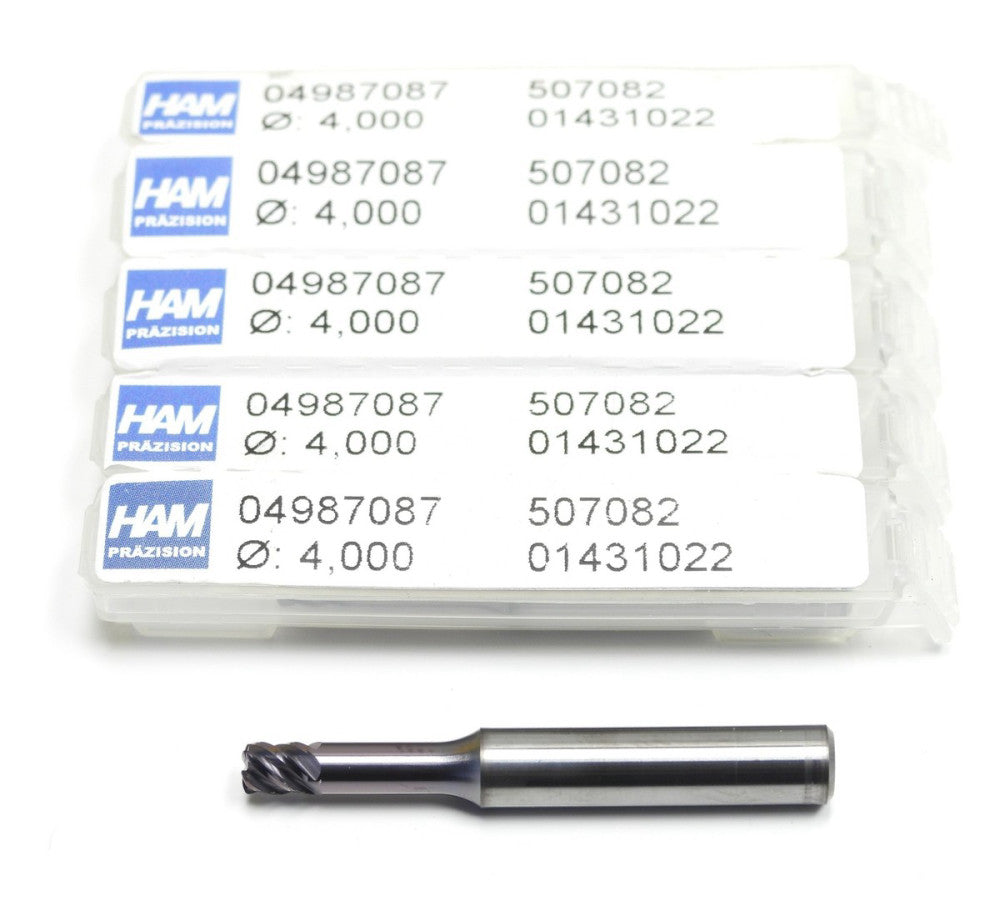 5pcs HAM Precision 04987087 507082 Micro Mill Bits 4 x 6 x 43.70mm