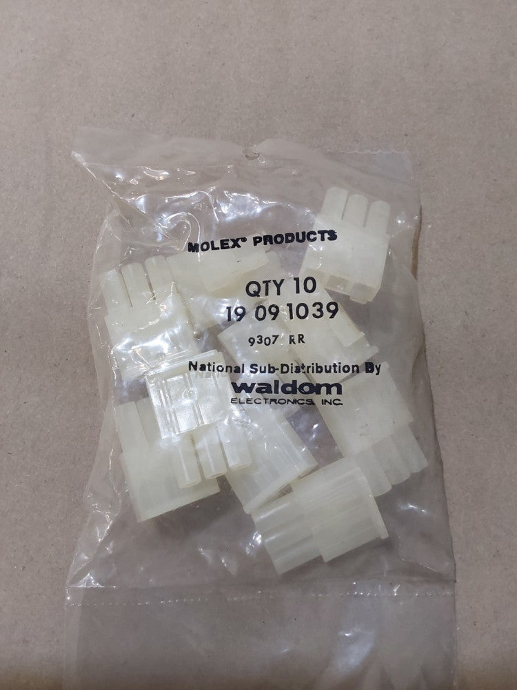 Lot of 10 pcs Molex Connector 19-09-1039 Plug Housing Shell 3 Circuits Nylon