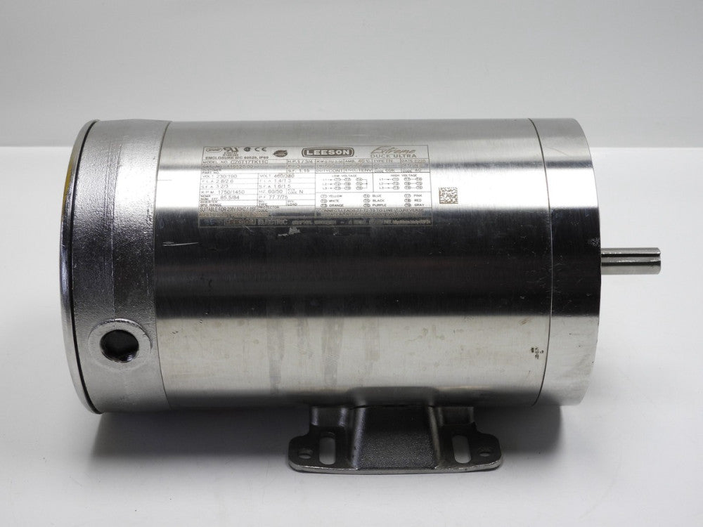 Leeson 119527.00 Washdown Motor CZ6T17TK11C Extreme Duck Ultra 1-3/4 HP 3PH 230/