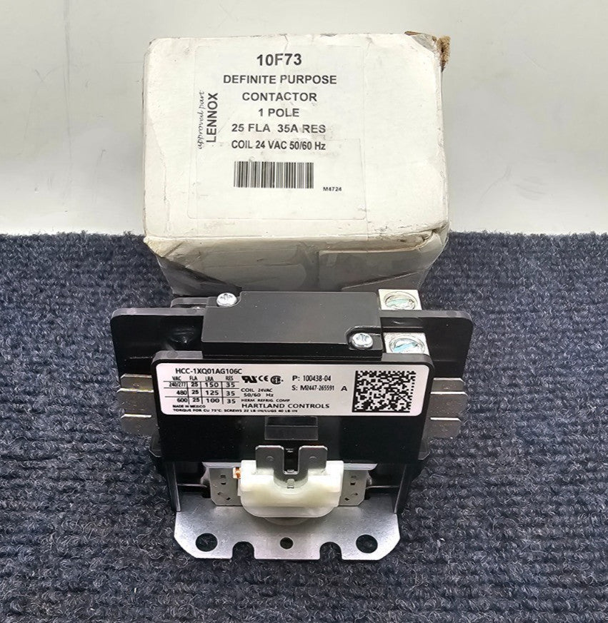Lennox 10F73 Definite Purpose Contractor 1 Pole 25 FLA 35A RES 24 VAC 50/60hz