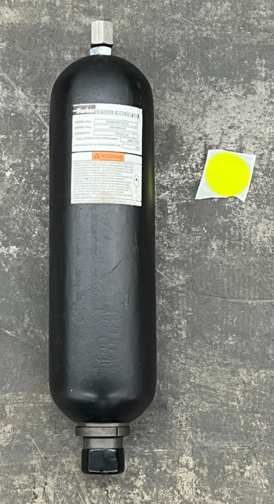 PARKER BA005B3T01A1 BLADDER ACCUMULATOR 60 GALLONS MAX PSI 3000 OAL 19"