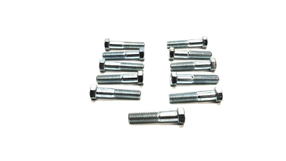 Unbranded 7/16 INCH X 1-1/4 Inch Thread 2-1/4 INCH OAL Hex Bolt {Lot of 11] NOS
