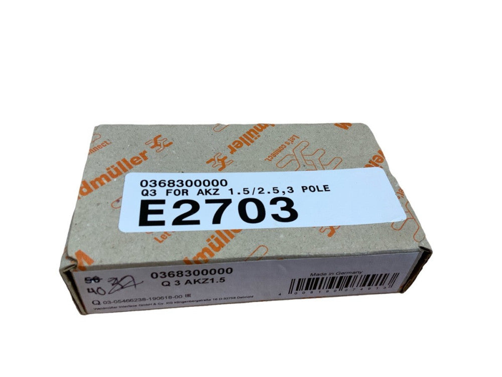 40 PCS Weidmüller cross Connectors 0368300000 Cross Connector 3-polig 24 A Grey