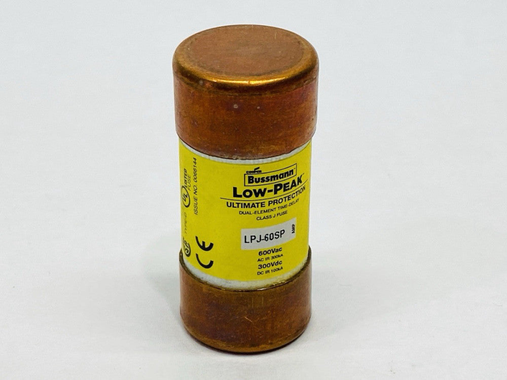 Eaton LPJ-60SP Bussmann Low-Peak Class J Time Delay Fuse 60A 600VAC 300VDC
