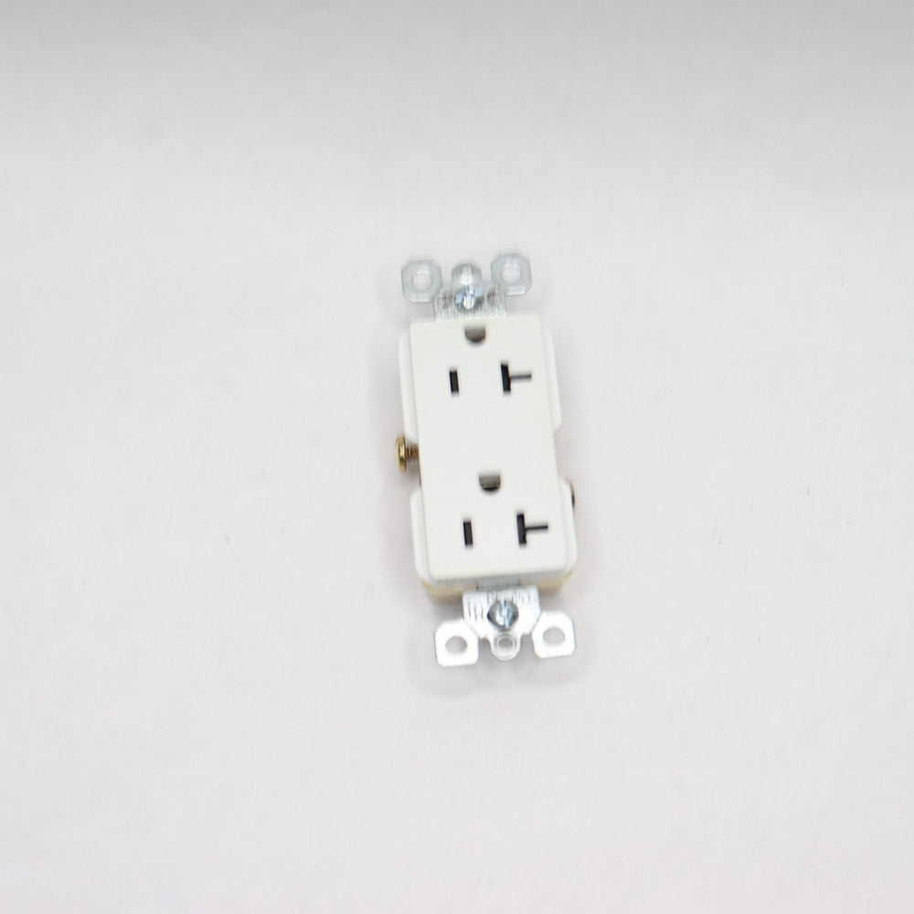 Legrand Tamper-Resistant Duplex Receptacle Nylon White 2P 3-Wire 20A 125VAC