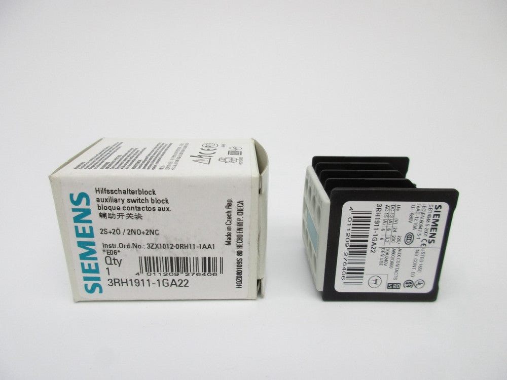 SIEMENS 3RH1911-1GA22 240V 10A NSMP