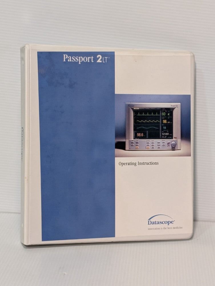 Datascope Operating Instruction Manual for Passport 2 / Passport 2 LT