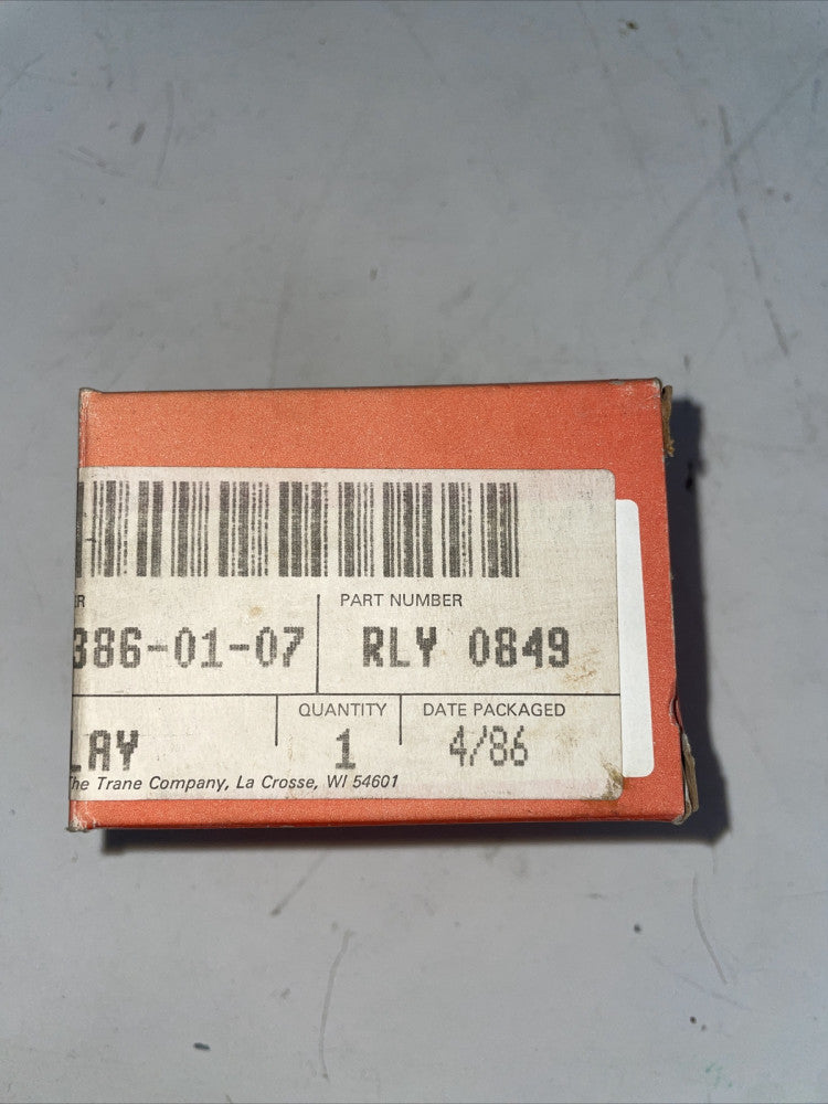 1- Trane RLY 0849 RELAY RLY0849 OLD STOCK ********* w / WARRANTY ********