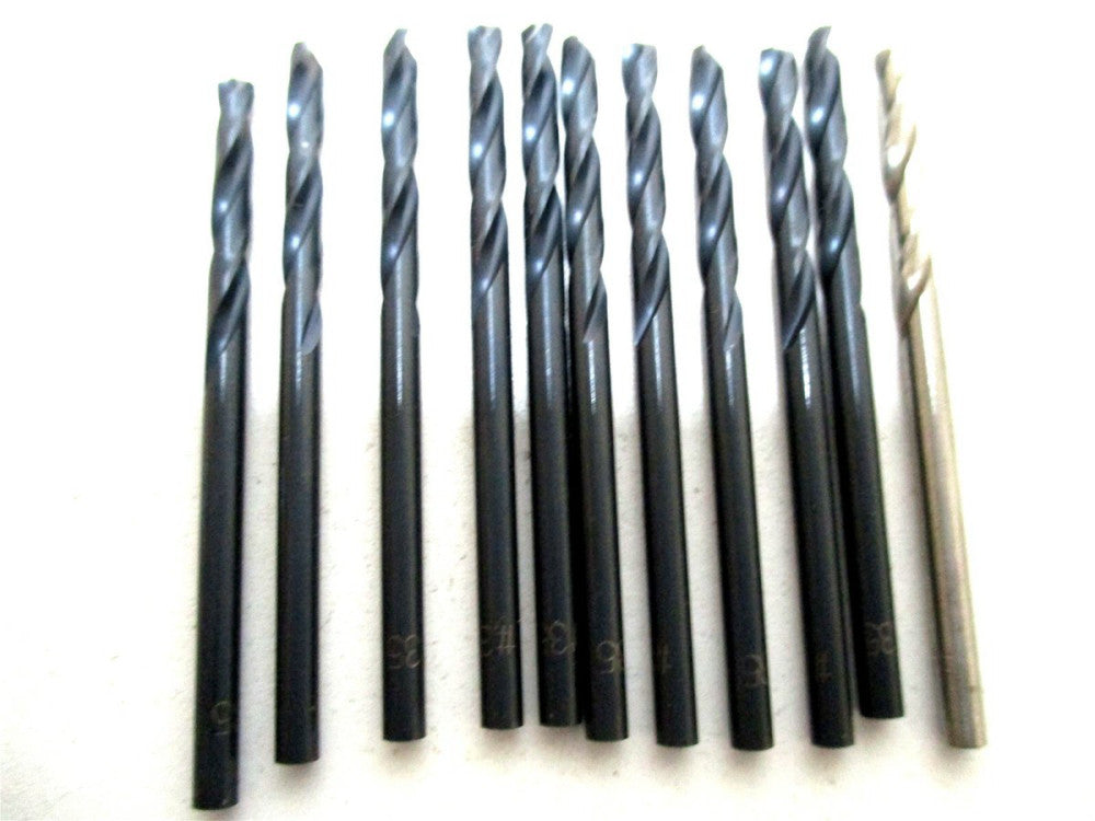Nachi 1050844 #35 1-7/8 OAL 2-Flute RH HSS Screw Machine Length Stub Drill 11 PC