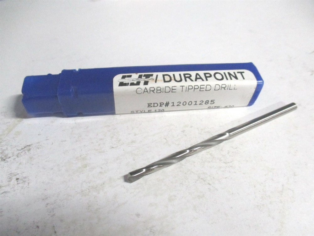 CJT (12001285) #30 118° 1-5/8" x 2-3/4" OAL Carbide-Tipped Standard Jobber Drill