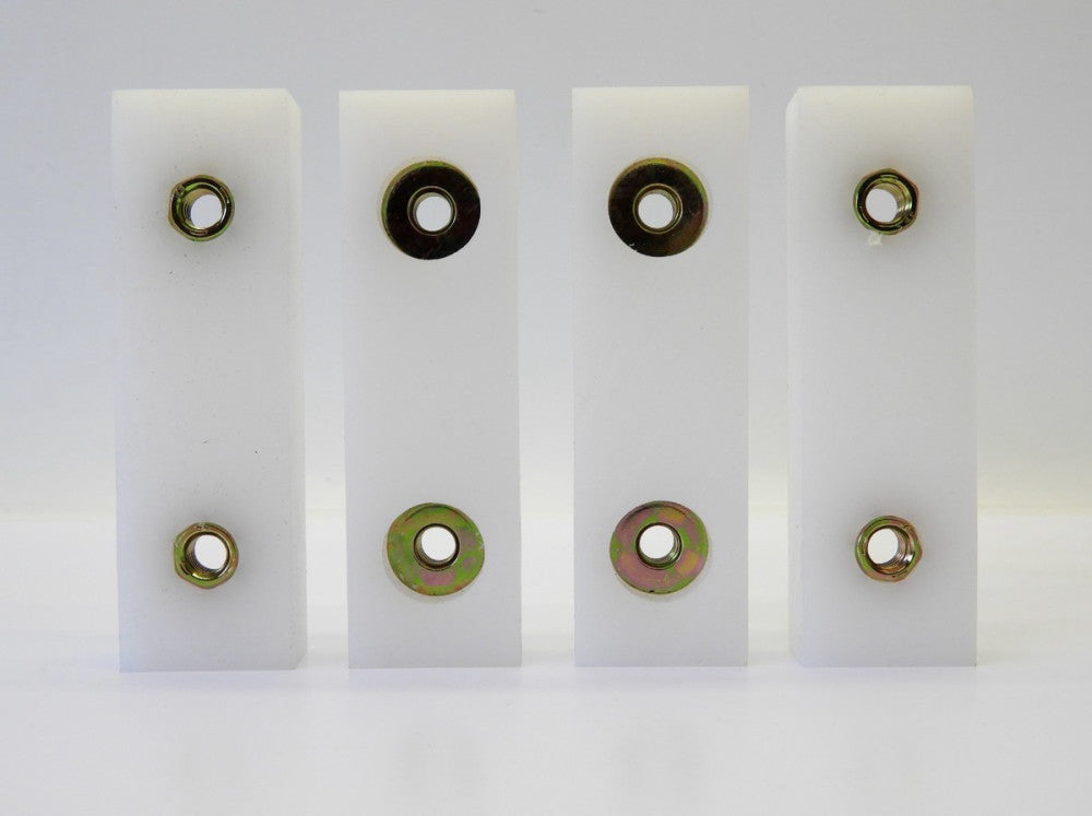 (Set of 4) Genie 34125 Wear Plates for Heavy Equipment 5" x 1.5" x .75" Boom Lif