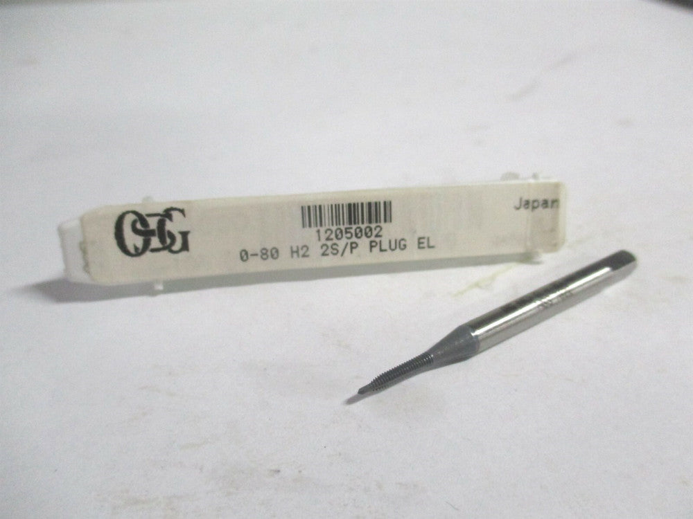 OSG (1205002) #0-80 5/16" x 1-5/8" OAL HSS RH 2 Flute Spiral Plug Point Tap 