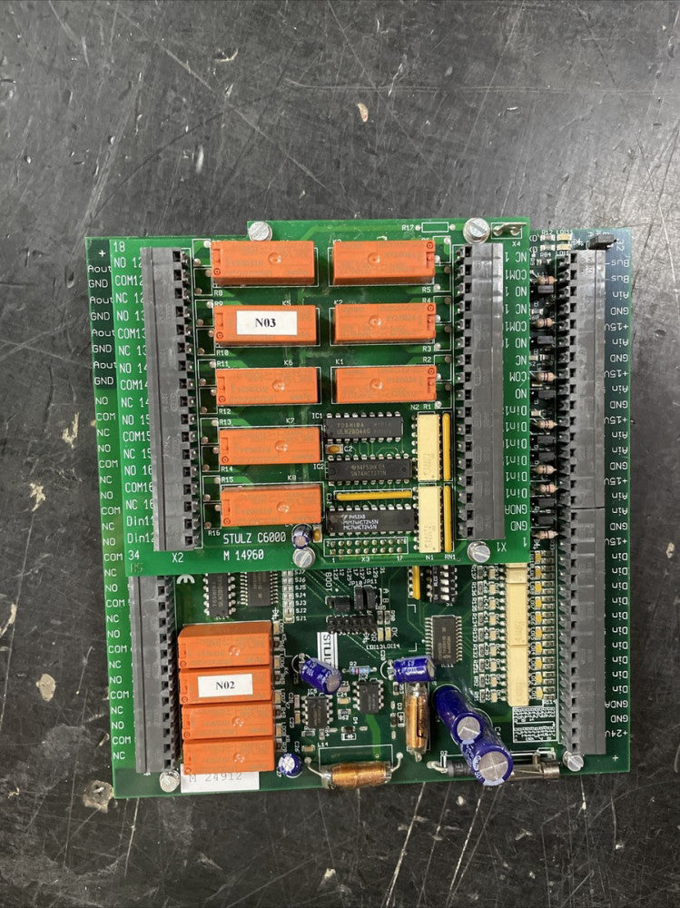 1- Stulz C6000 Expansion I/O Board M 14960 MICROPROCESSOR CONTROLLER PCB~ USED
