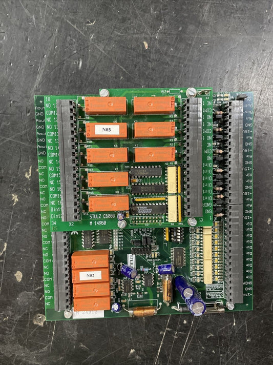 1- Stulz C6000 Expansion I/O Board M 14960 MICROPROCESSOR CONTROLLER PCB~ USED