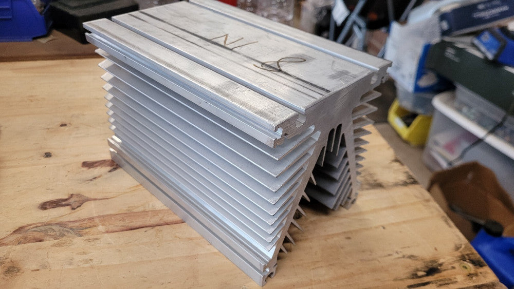 Aluminum Heat Sink For Motor Controller / Drive / VFD Etc 8x4-15/16x5-3/8"